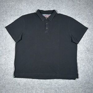 Robert Graham Polo Shirt Men's Size 2XL Black Collared Preppy Short Sleeve